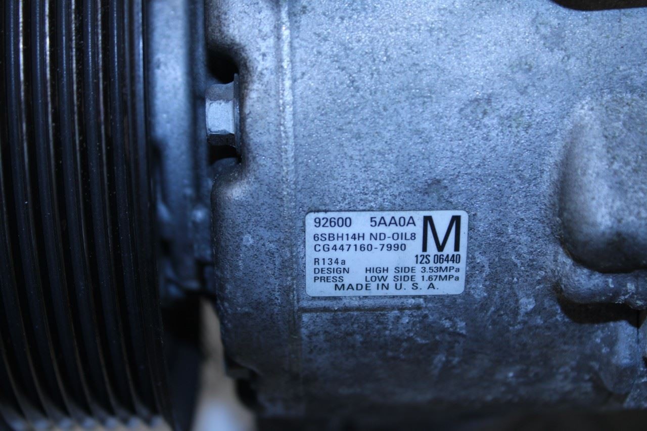 2015-2020 Nissan Murano Platinum 3.5L AC Air Conditioner Compressor 92600-5AA0A8