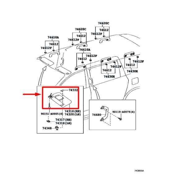 2017-2020 Toyota Sienna FR LH Sun Visor w/ Illuminated Mirror 74320-08042-B0 OEM - Alshned Auto Parts