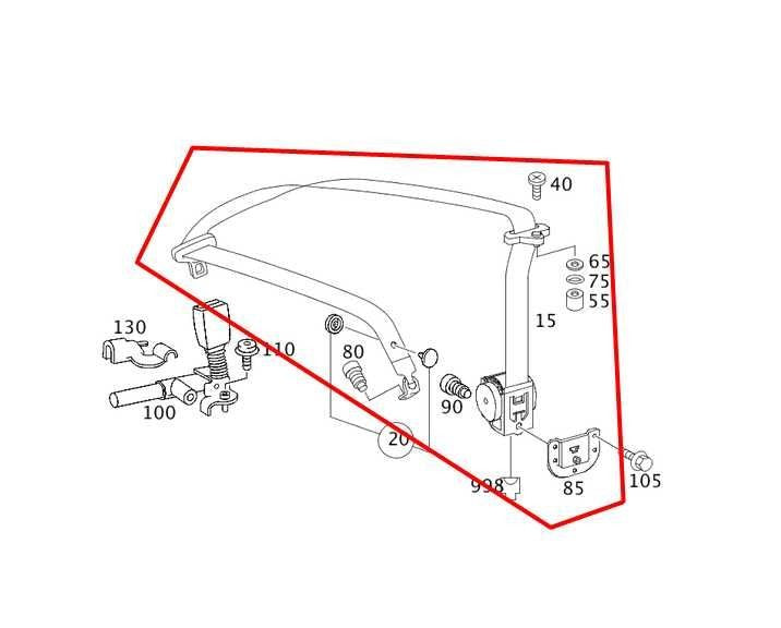 2006-09 Mercedes-Benz CLK 350 Rear Passenger RH Side 2nd Row Seat Belt Retractor - Alshned Auto Parts