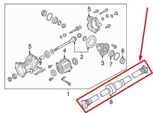 2014-2020 Nissan Rogue 2.5L AWD Rear Drive Shaft Propeller 37000-4BA0A OEM - Alshned Auto Parts