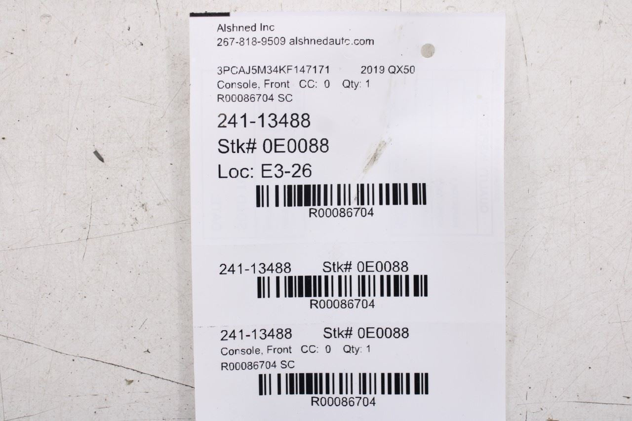 19-25 Infiniti QX50 ESSENTIAL AWD Center Console Shifter Trim w/ Ignition Button - Alshned Auto Parts