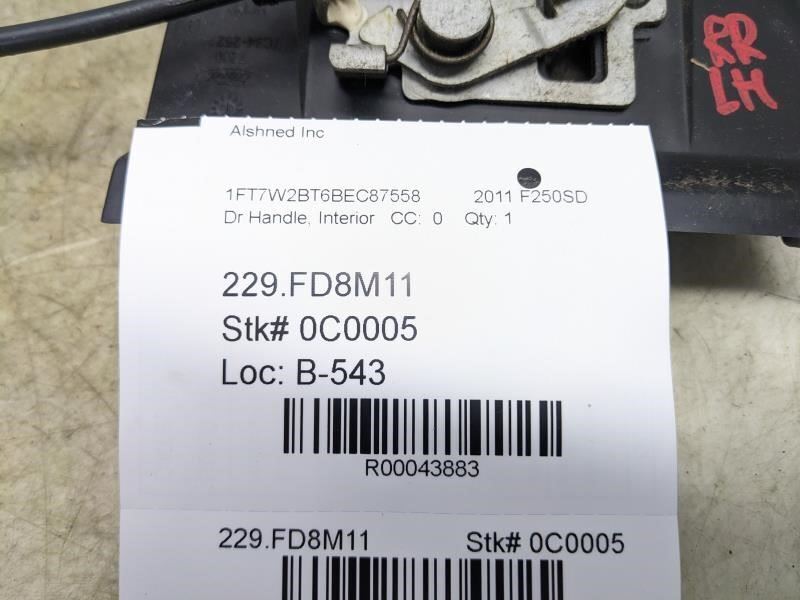 1999-2016 Ford F250SD Rear Left Interior Door Handle w/ Latch 7C34-2522634 OEM - Alshned Auto Parts