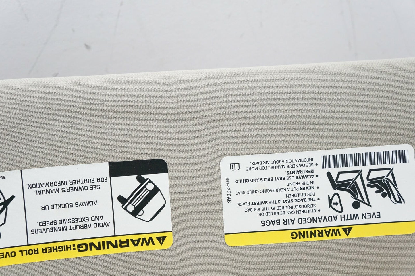 2005-2010 Jeep Grand Cherokee Driver Left Sun Visor Beige 1AK81BD1AA OEM - Alshned Auto Parts