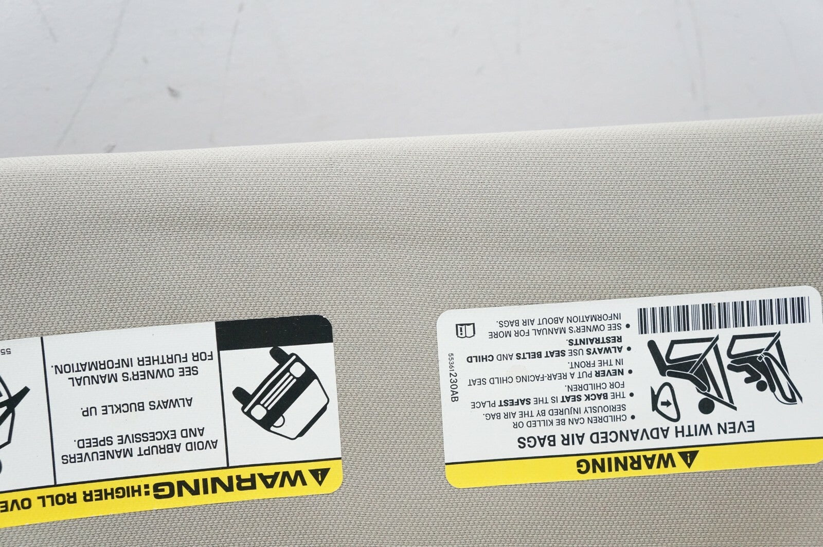 2005-2010 Jeep Grand Cherokee Driver Left Sun Visor Beige 1AK81BD1AA OEM - Alshned Auto Parts