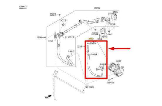 2015-2017 Hyundai Sonata AC Refrigerant Discharge Hose Pipe 97762-C2000 OEM - Alshned Auto Parts