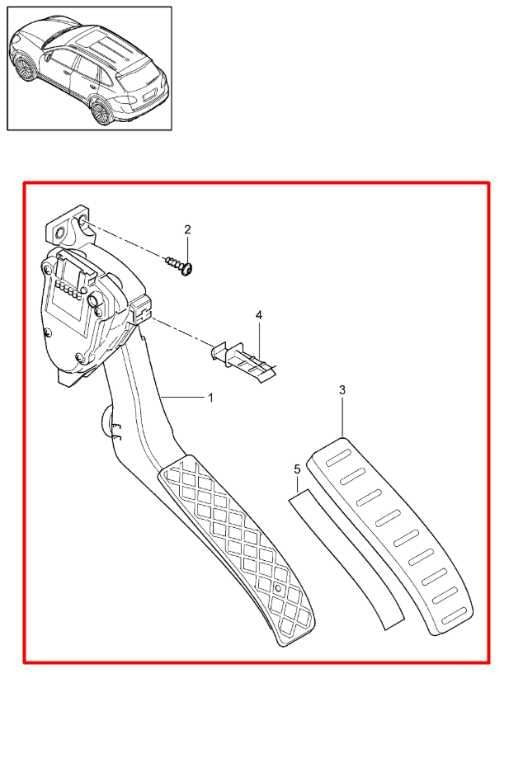 03-18 Porsche Cayenne S AWD Accelerator Throttle Gas Pedal Sensor w/ Brake Pedal1