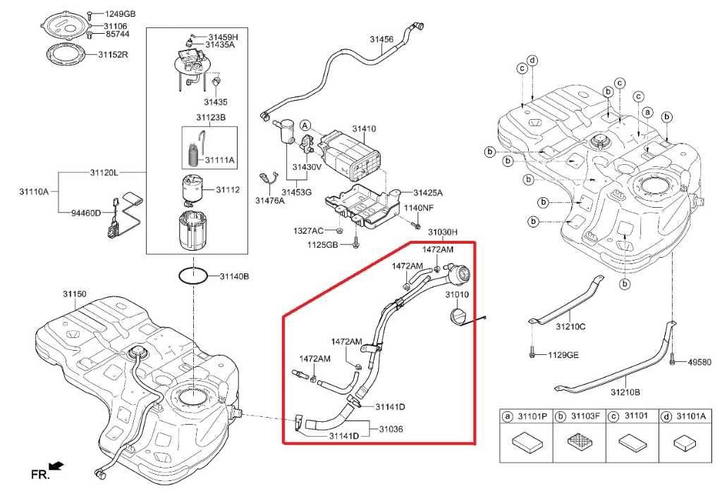 2015-2020 Kia Sorento EX 3.3L Fuel Filler Neck Hose Tube Pipe 31030-C6500 OEM - Alshned Auto Parts