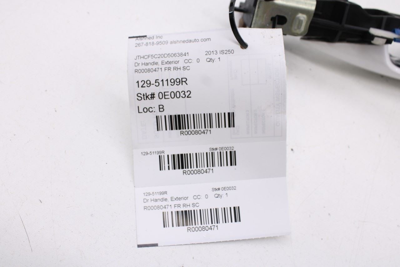 2006-2015 Lexus IS250 2.5L AWD Front Passenger Right Side Door Exterior Handle - Alshned Auto Parts