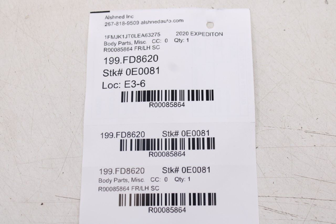 2018-2026 Ford Expedition Max XLT Front Left Door B-Pillar Exterior Molding14