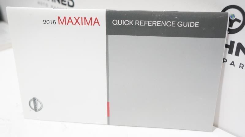 2016 Nissan Maxima Owner's Manual Book Set with Case - Alshned Auto Parts