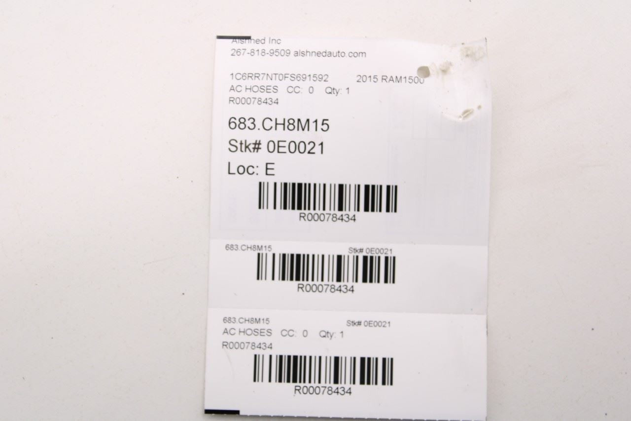 14-20 Ram 1500 Laramie 5.7L AC Conditioning Suction and Discharge Hose Line Set - Alshned Auto Parts