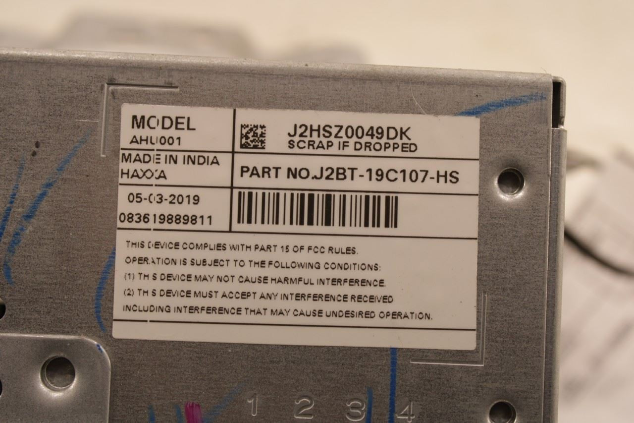 2018-2019 Ford Ecosport SE Audio Radio Receiver J2BT19C107HS OEM - Alshned Auto Parts