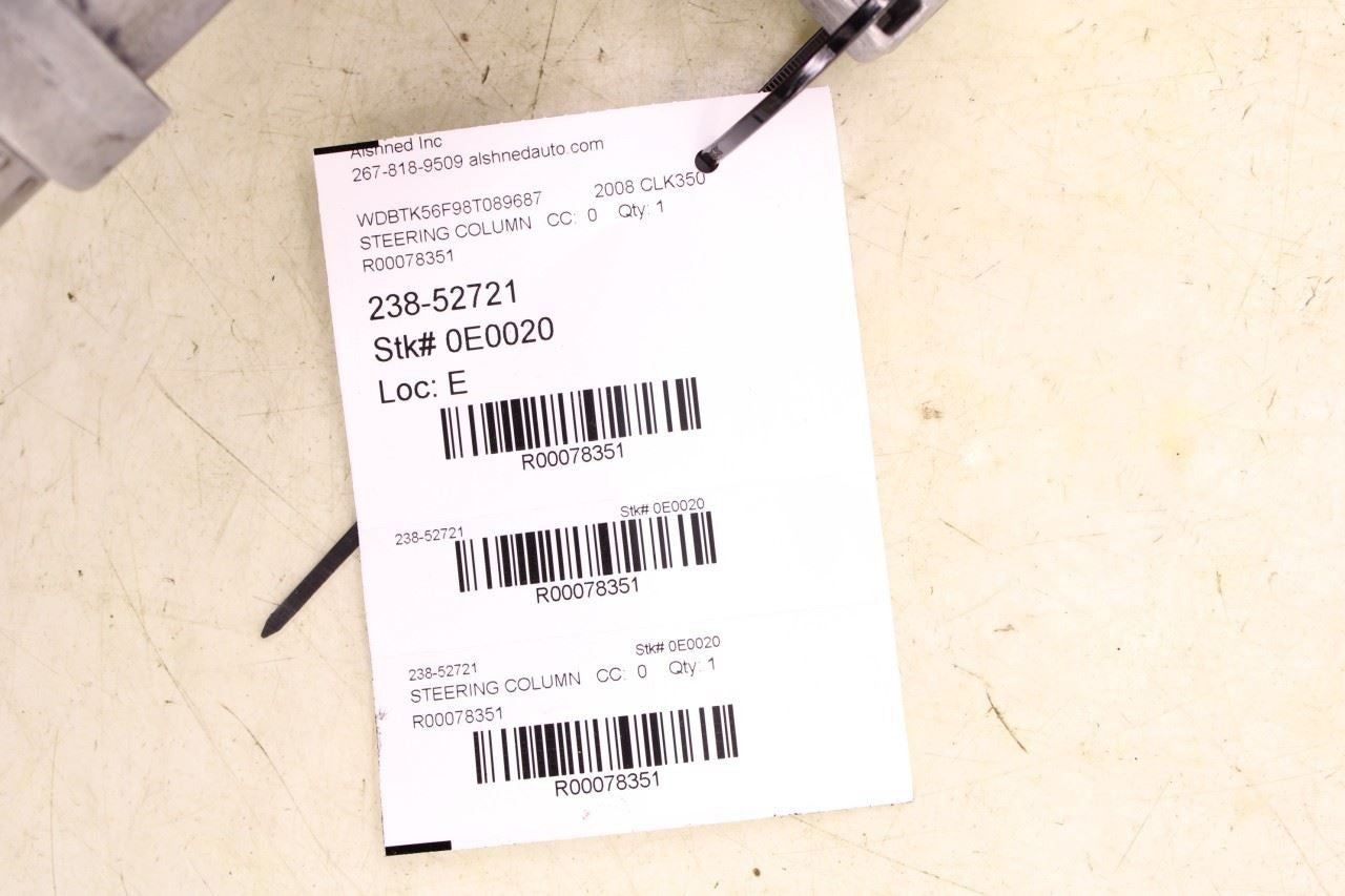 2006-2009 Mercedes-Benz CLK 350 3.5L Steering Column Assembly 209-460-03-16 OEM - Alshned Auto Parts