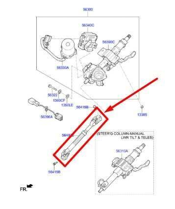 2015-2019 Hyundai Sonata Steering Column Lower Shaft 56400-C1500 OEM - Alshned Auto Parts