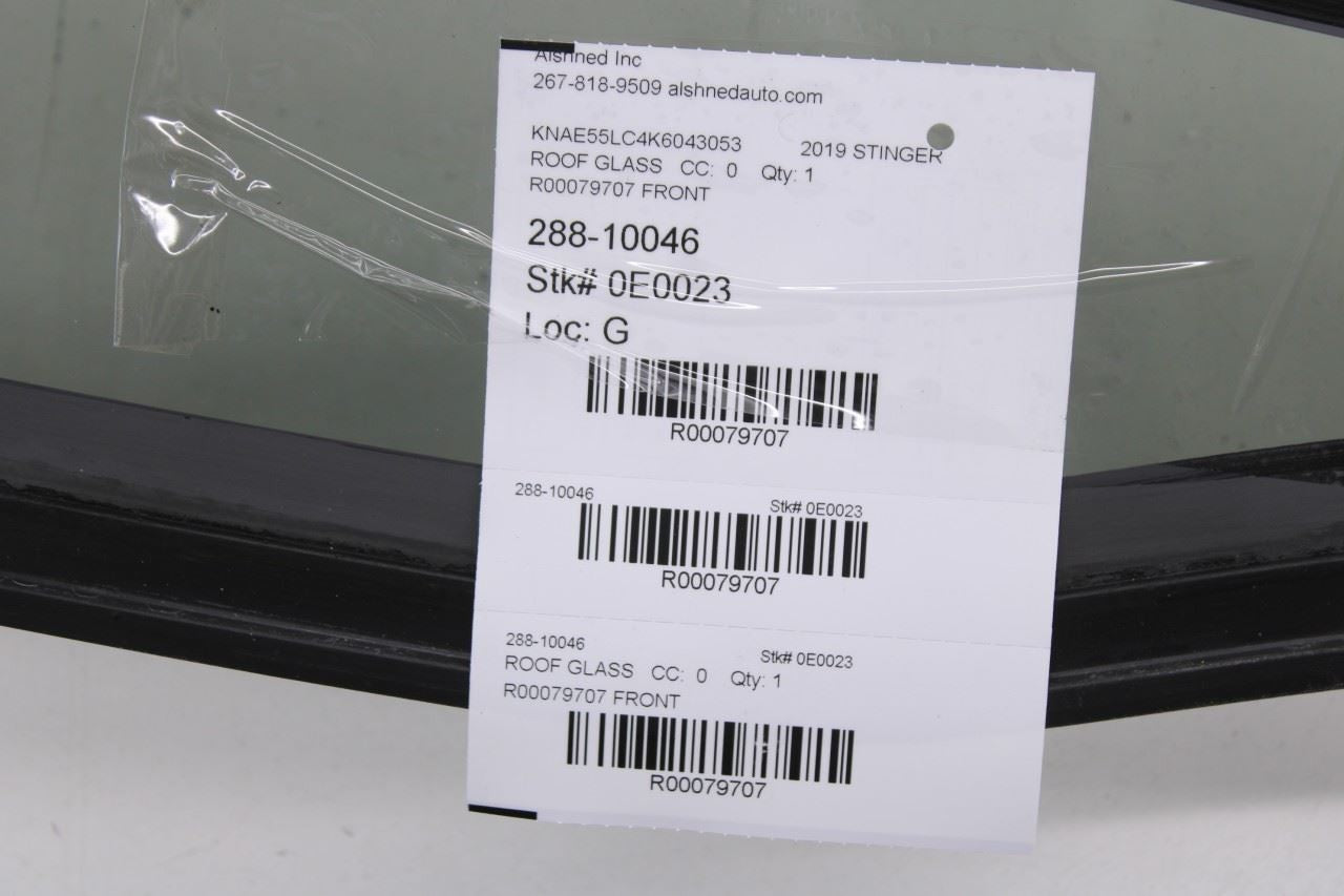 2018-23 Kia Stinger GT2 3.3L Front Panorama Roof Glass Assembly 81620-J5000 OEM - Alshned Auto Parts