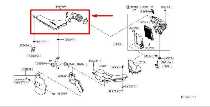 2014-2020 Nissan Rogue 2.5L Air Intake Cleaner Duct Hose Tube 16576-4BA1A OEM - Alshned Auto Parts