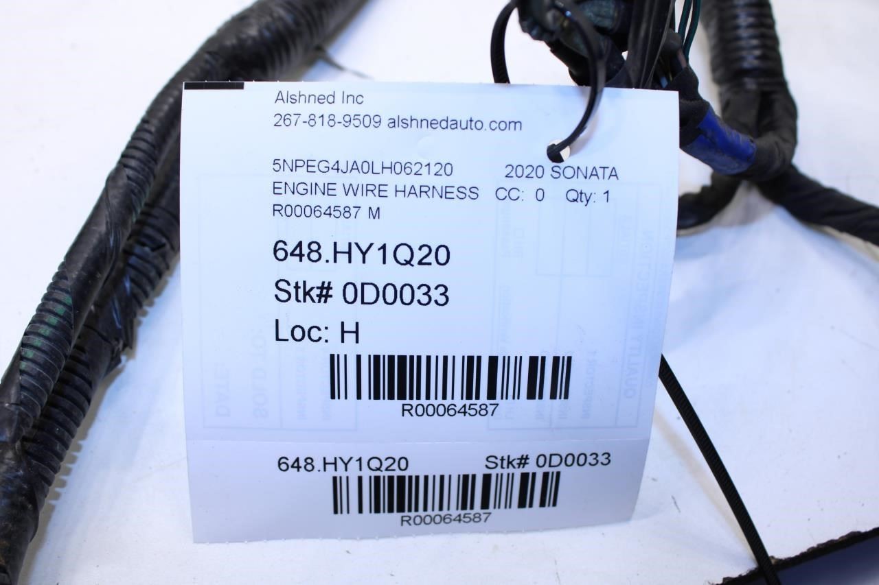 2020-22 Hyundai Sonata SE 2.5L Under Hood Engine Wire Harness 91410-L0023 *ReaD*23
