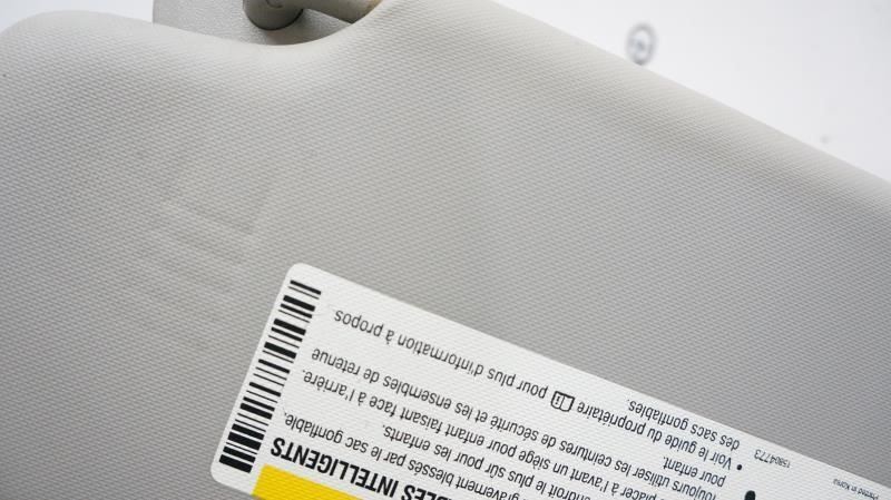 2012-2018 Chevrolet Sonic Passenger Right Sun Visor Gray 42478247 OEM - Alshned Auto Parts