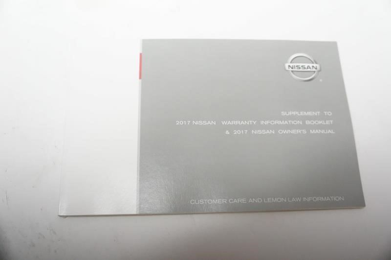 2017 Nissan Titan Owner's Manual Book Set with Case - Alshned Auto Parts