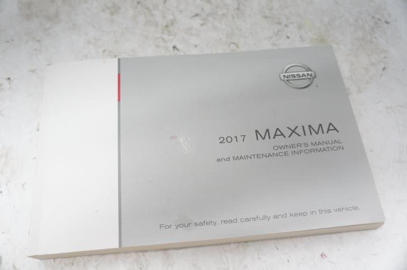 2017 Nissan Maxima Owner's Manual Book Set with Case - Alshned Auto Parts