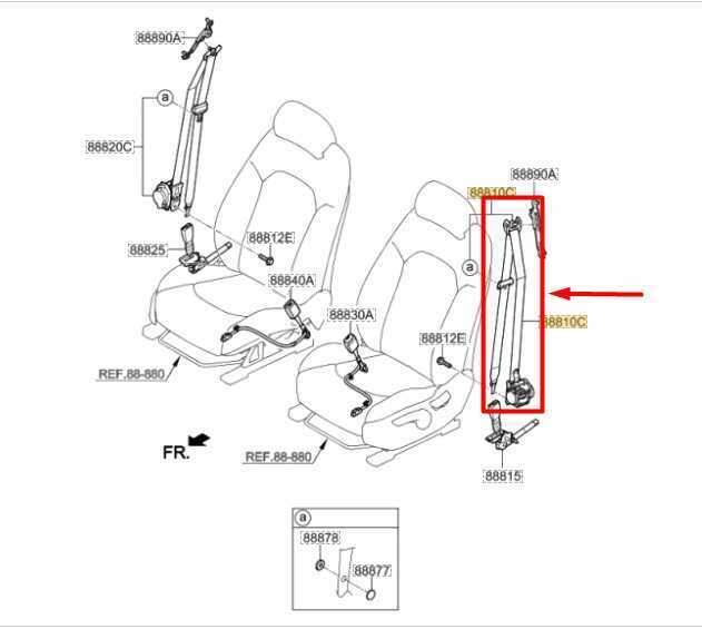 2015-2017 Hyundai Sonata Front Left Side Seat Belt Retractor 88810-C2000-TTX OEM - Alshned Auto Parts