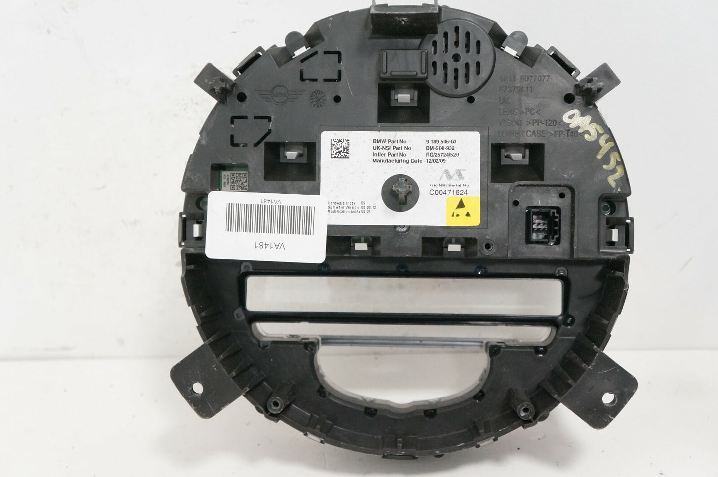 2008-2010 Mini Cooper Speedometer Instrument Cluster 9189505-03 OEM - Alshned Auto Parts