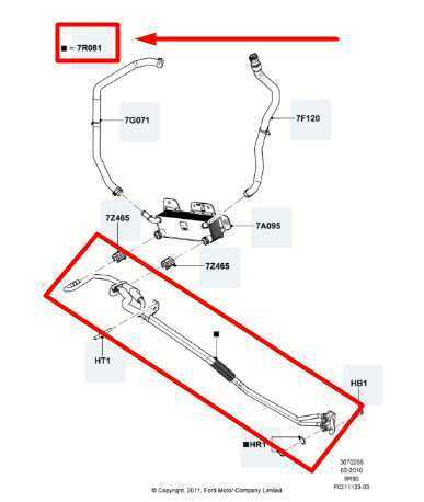 2011-2016 Ford F250 SD 6.7L Diesel Trans Oil Cooler Tube BC3Z-7R081-B OEM - Alshned Auto Parts