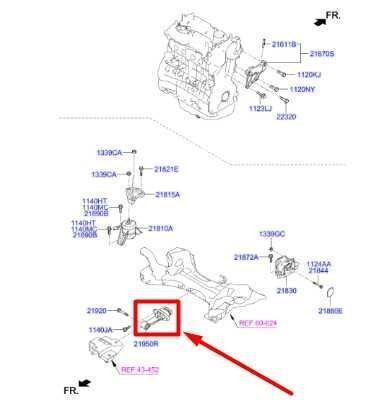 2016-2019 Hyundai Sonata 2.4L Engine Mount Torque Arm Bracket 21950-D4400 OEM - Alshned Auto Parts