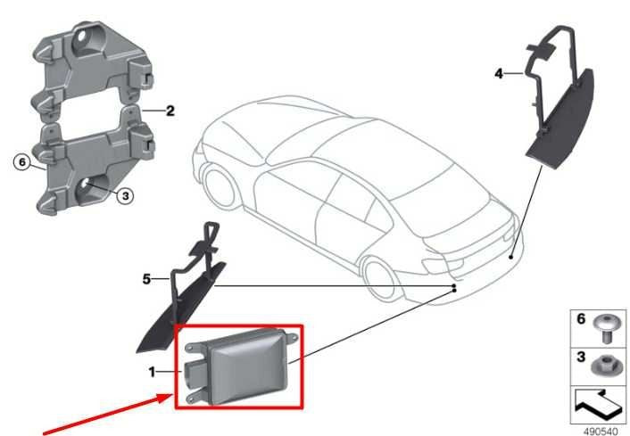 2017-20 BMW 430i xDrive Rear Right Side Blind Spot Detection Radar Sensor Module1