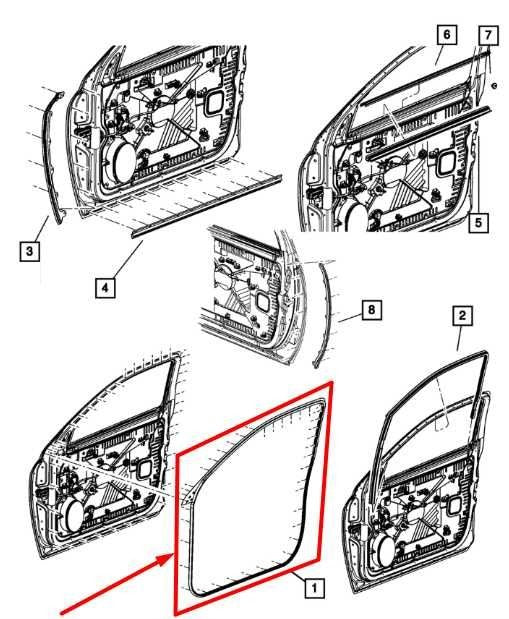 2011-2018 Ram 1500 Crew Cab Laramie Front Left Door Mounted Weatherstrip Seal - Alshned Auto Parts