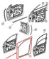 2011-2018 Ram 1500 Crew Cab Laramie Front Left Door Mounted Weatherstrip Seal - Alshned Auto Parts