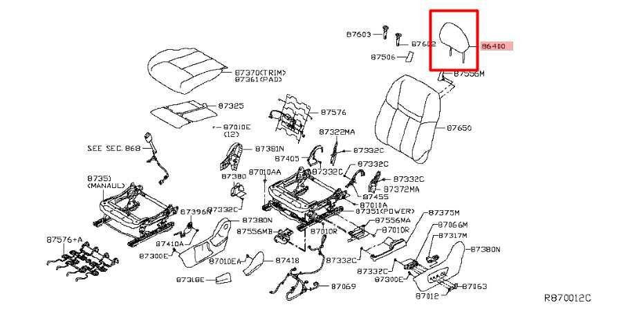 2015-2017 Nissan Rogue SV Front Right or Left Side Seat Headrest 86400-4BA1A OEM - Alshned Auto Parts