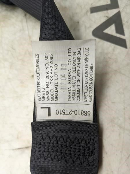 11-15 Kia Optima LX 2.4L Front Driver Left Side Seat Belt Retractor 88810-2T5108