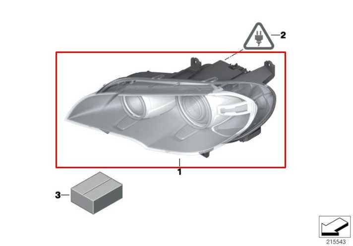 11-13 BMW X5 xDrive35i 3.0L AWD Front Left Side Bi-Xenon HID AHL Headlight Lamp1
