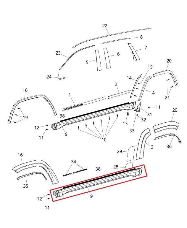11-14 Jeep Grand Cherokee Limited Right Side Rocker Skirt Panel 5NM60RXFAA *ReaD1