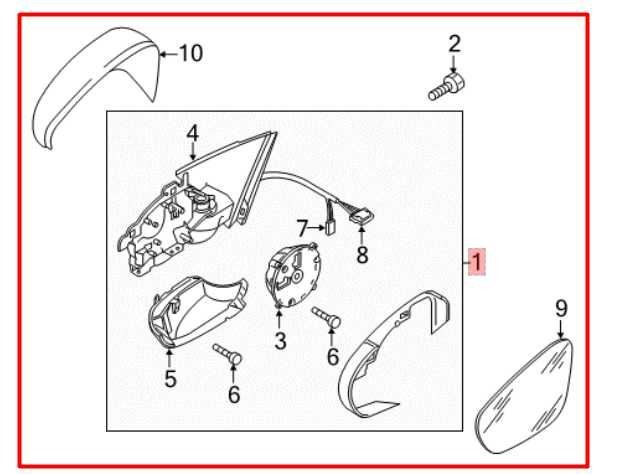 2016-2018 Volkswagen Passat SE 1.8L FWD Passenger Right Side Rear View Mirror - Alshned Auto Parts