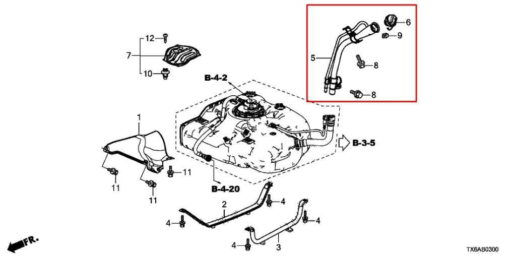 2013-22 Acura ILX Technology A-Spec 2.4L Fuel Filler Neck Pipe 17660-TR0-A02 OEM1
