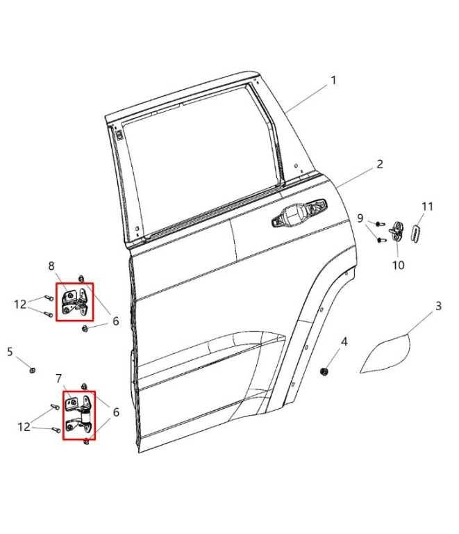 11-21 Jeep Grand Cherokee Laredo X 4X4 Rear Left Side Door Hinge Upper and Lower - Alshned Auto Parts