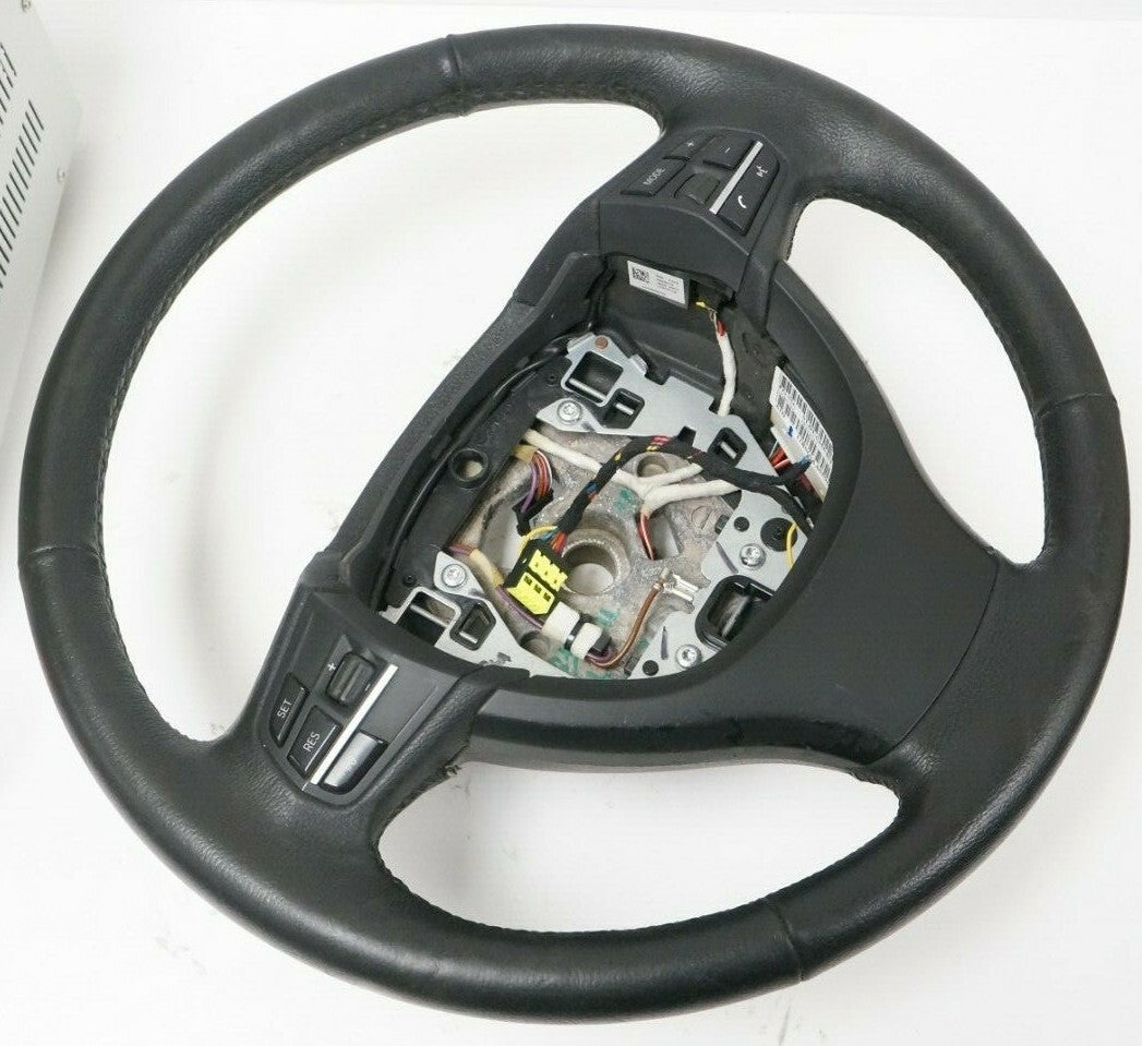 11-16 BMW 535i F10 Black Leather Steering Wheel W/ Controls OEM 32-33-6-790-886 - Alshned Auto Parts