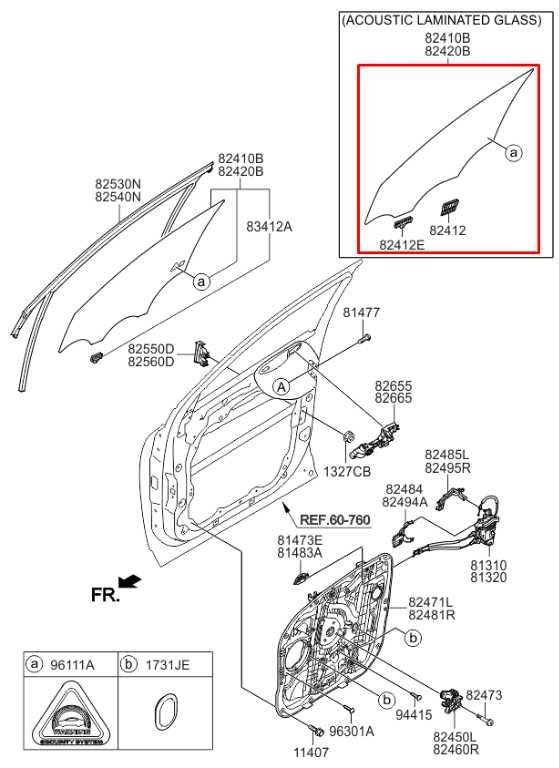 2015-2020 Kia Sorento EX Front Right Passenger Side Door Window Laminated Glass - Alshned Auto Parts