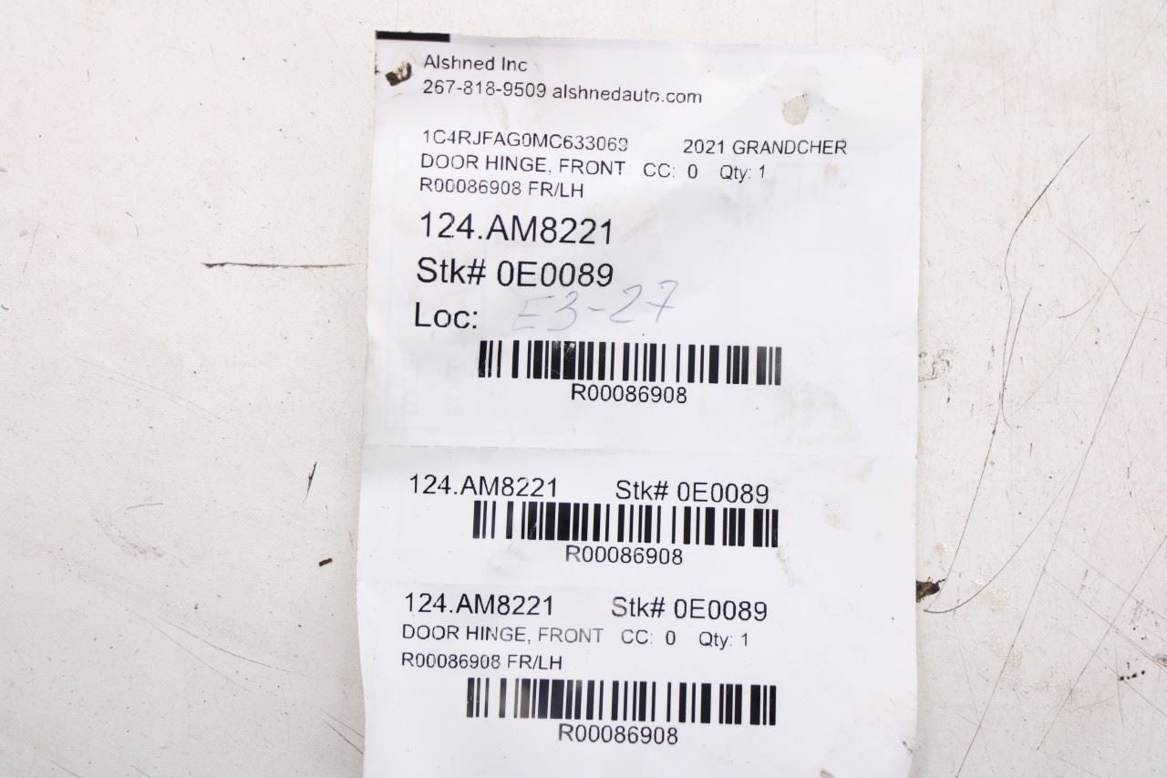 2011-2021 Jeep Grand Cherokee Laredo X 4X4 Front Left Door Hinge Upper and Lower - Alshned Auto Parts