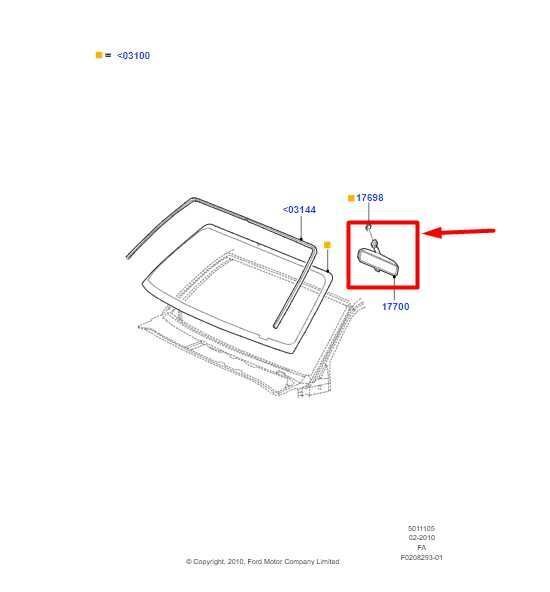 2013-2016 Ford F250 SD Interior Inside Rear View Mirror BU5A-17E678-LA OEM - Alshned Auto Parts