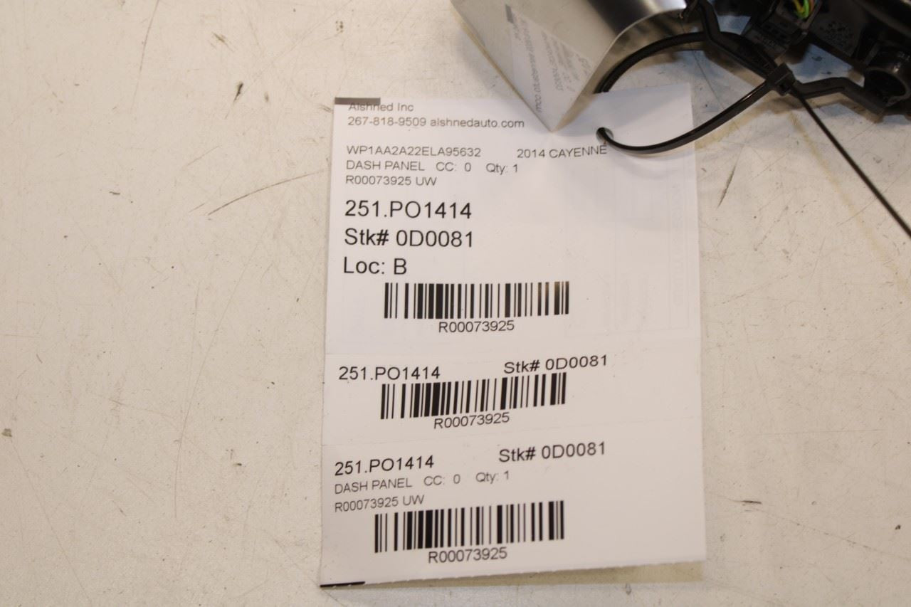 20112016 Porsche Cayenne Platinum Dash Right Passenger Side Center Air Vent - Alshned Auto Parts