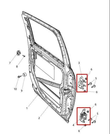 2011-2018 RAM 1500 Big Horn Rear Left Door Hinge Upper and Lower Pair 68058523AA - Alshned Auto Parts