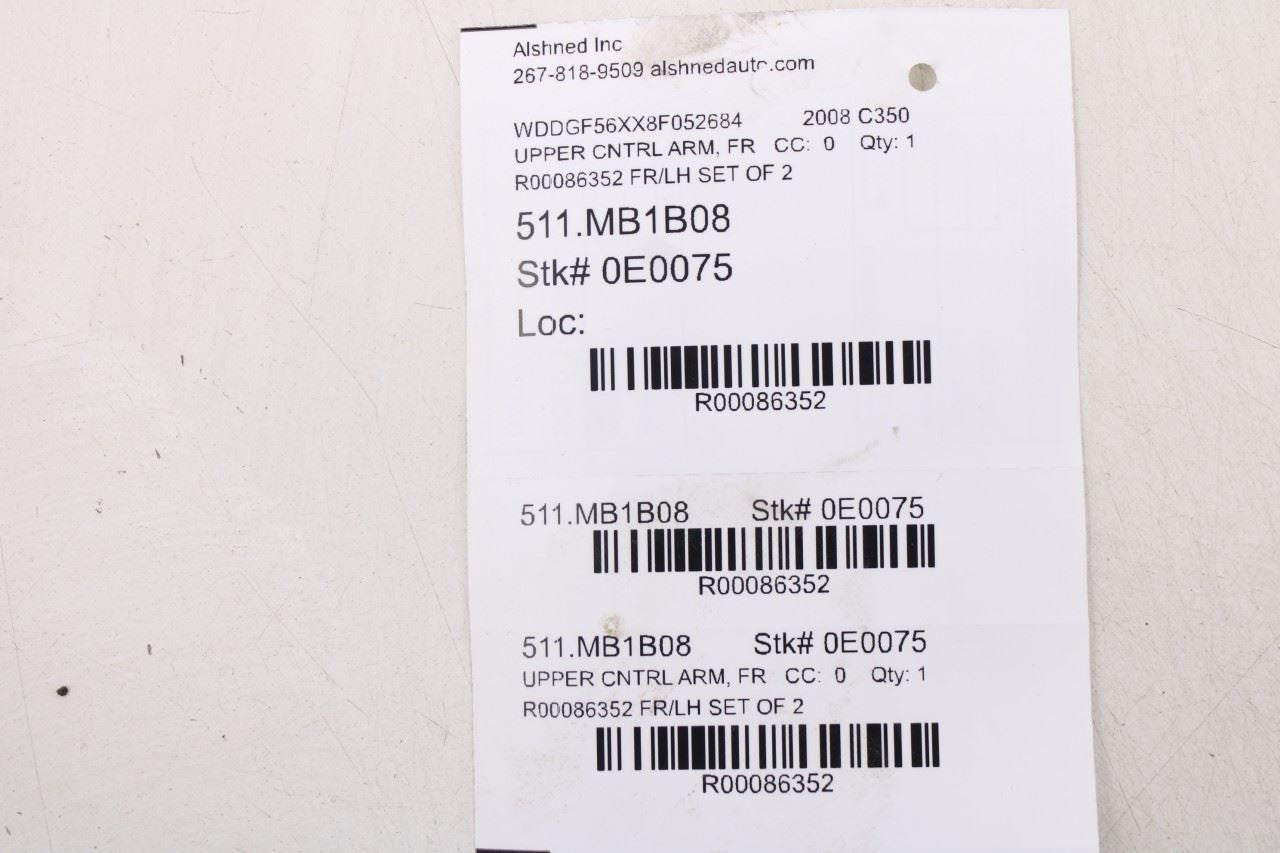 2008-15 Mercedes-Benz C350 Sport RWD Front Left Upper and Lower Control Arm Set - Alshned Auto Parts