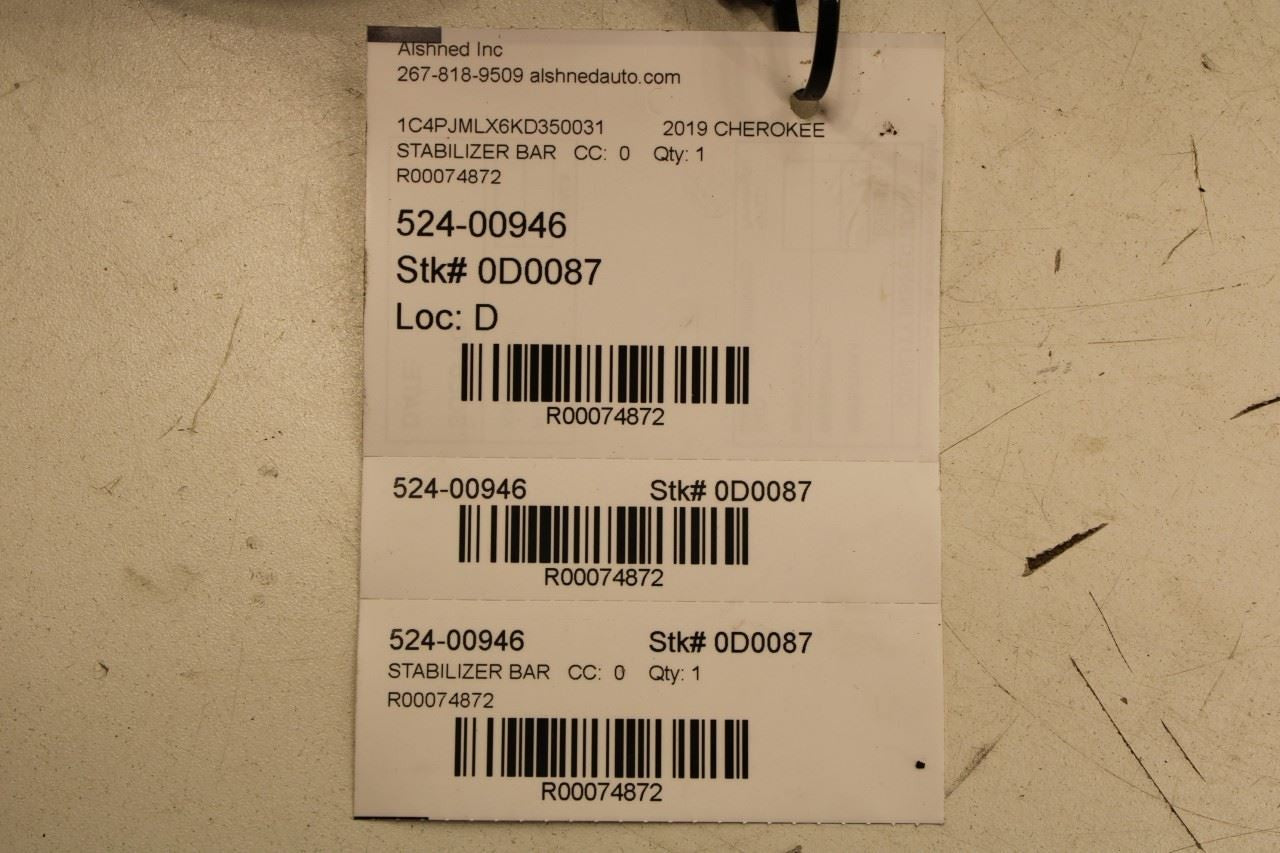 14-23 Jeep Cherokee Latitude 4x4 Front Suspension Stabilizer Sway Bar 68379798AB - Alshned Auto Parts