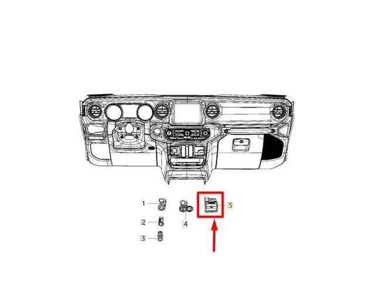 2020-2024 Jeep Gladiator Front Dashboard Media Hub Plug USB AUX 68505684AA OEM - Alshned Auto Parts