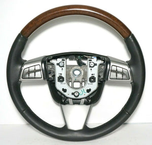 2010-16 Cadillac SRX Leather & Wood Steering Wheel w/Cruise Control OEM 20857504