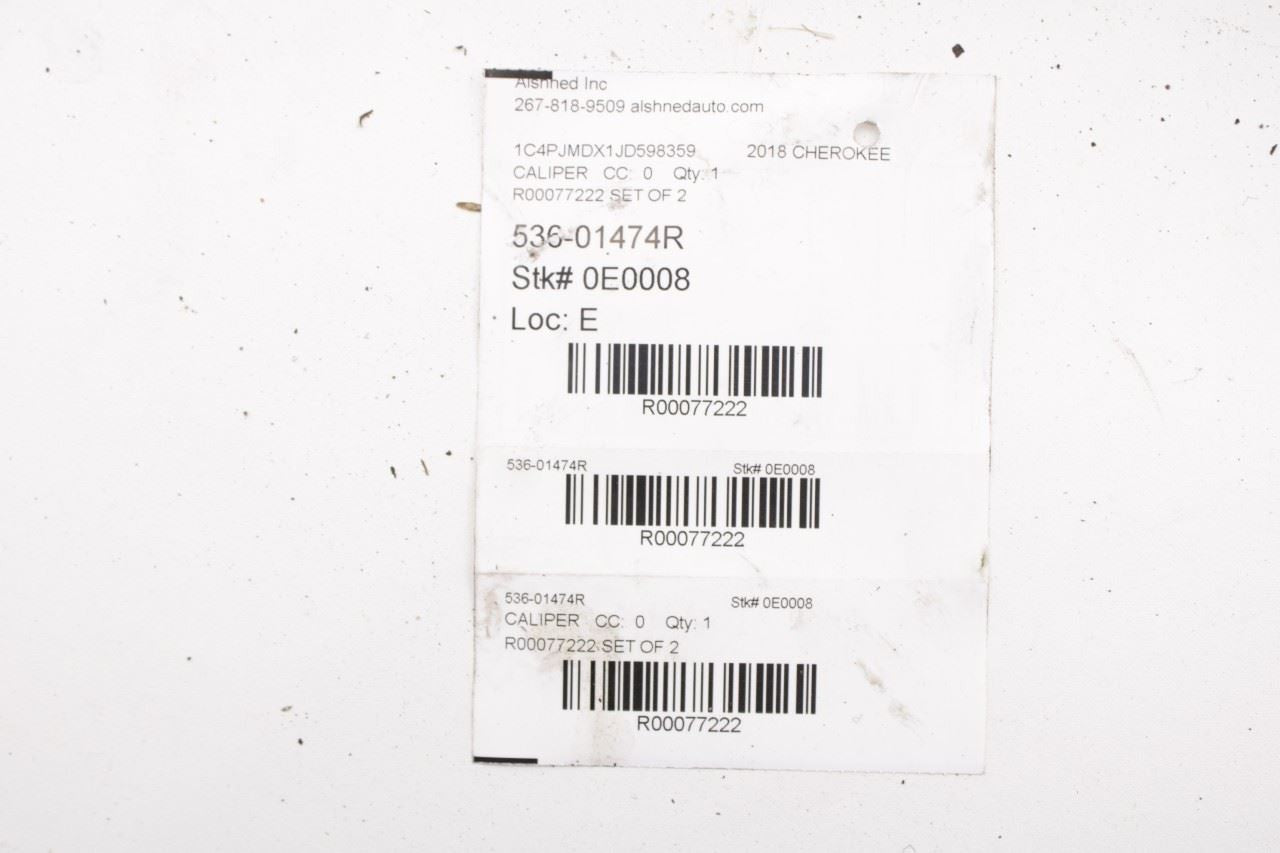 2014-2023 Jeep Cherokee Limited Front Right and Left Side Brake Disc Caliper - Alshned Auto Parts