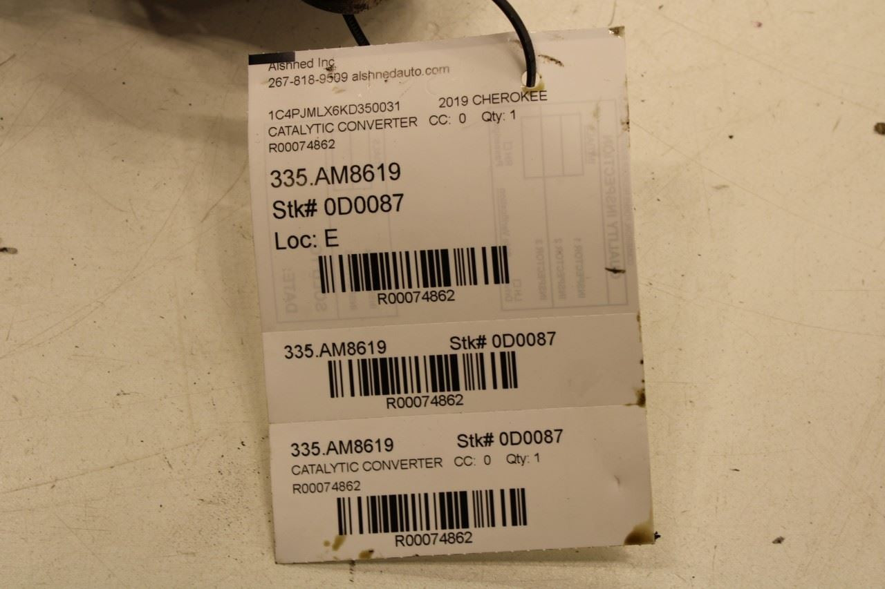 2019-2022 Jeep Cherokee Latitude 3.2L 4x4 Right Side Exhaust Pipe 68337774AB OEM - Alshned Auto Parts